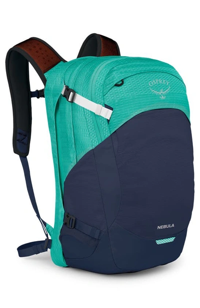 Shop Osprey Nebula 32-liter Backpack In Reverie Green / Cetacean Blue