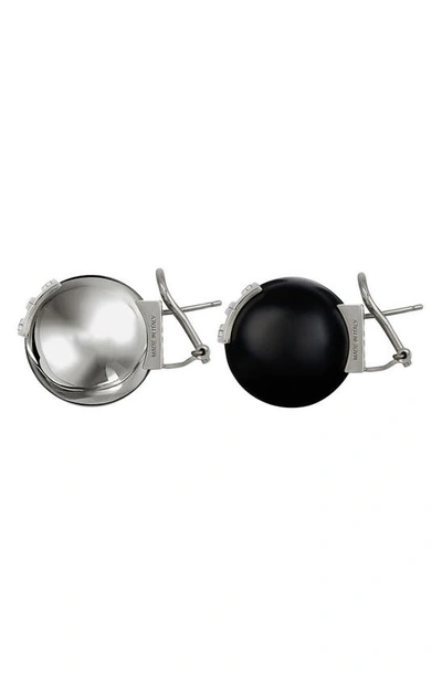 Shop Givenchy 4g Mismatched Stud Earrings In 008-black/ Silvery