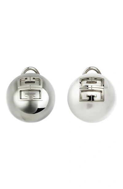 Shop Givenchy 4g Mismatched Stud Earrings In 132-white/ Silvery