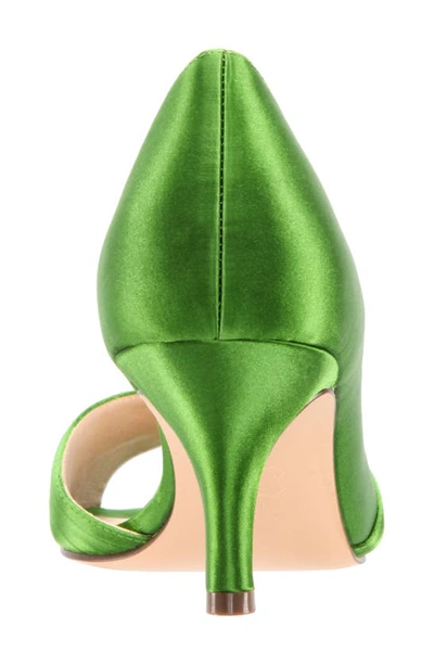 Shop Nina Contesa Open Toe Pump In Apple Green