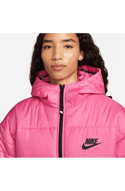 Shop Nike Therma-fit Repel Quilted Parka In Pinksicle/ Black/ Black