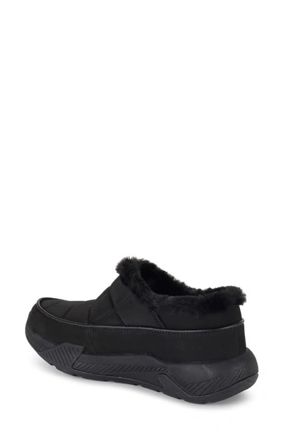 Shop Spyder Leah Faux Fur Lined Waterproof Slip-on Sneaker In Black