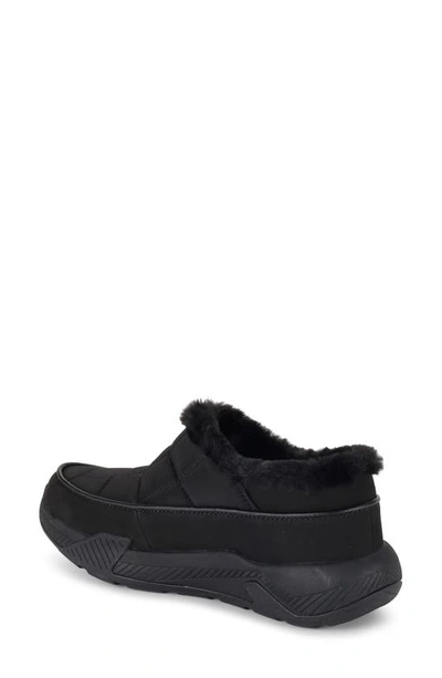 Spyder Leah Faux Fur Lined Waterproof Slip-on Sneaker In Black