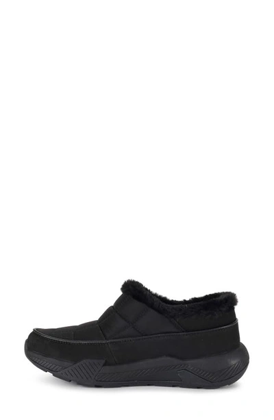 Shop Spyder Leah Faux Fur Lined Waterproof Slip-on Sneaker In Black