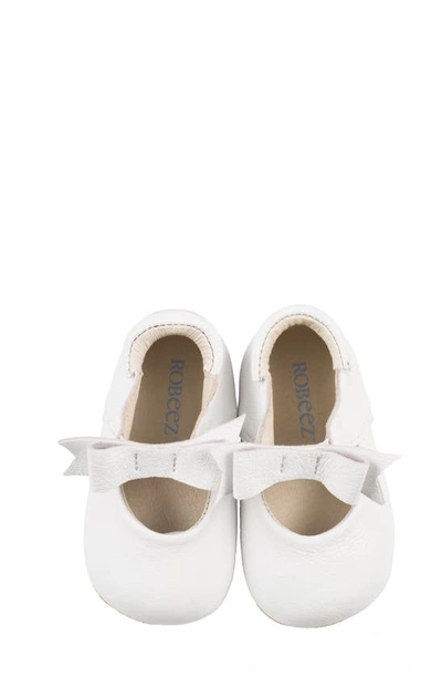 Robeezr Infant Girl's Robeez Sofia Bow Mary Jane Crib Shoe In White