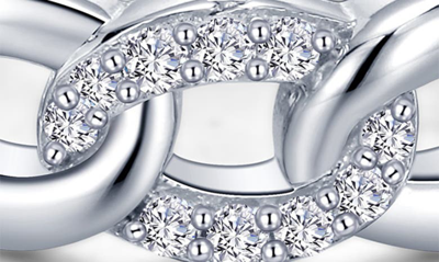 Lafonn Simulated Diamond Interlocking Circles Eternity Band In White