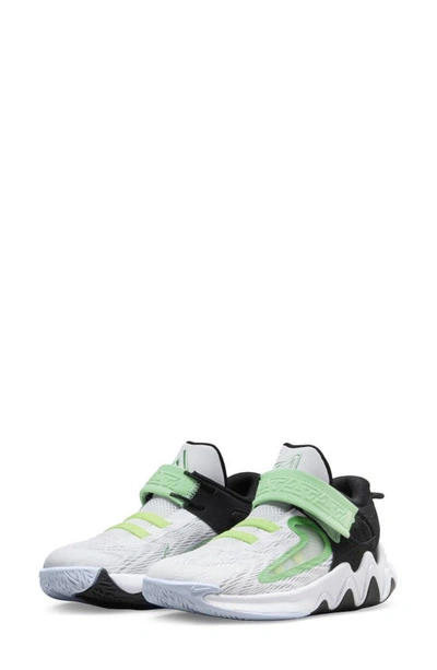 Shop Nike Kids' Giannis Immortality 2 Sneaker In White/ Volt/ Grey Fog/ Black