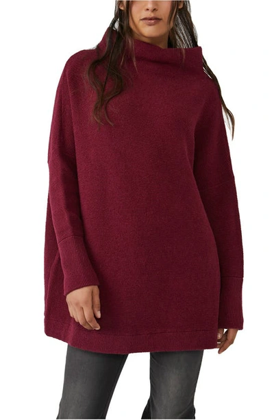 Shop Free People Ottoman Slouchy Tunic In Pomegranate Wine