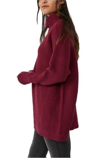 Shop Free People Ottoman Slouchy Tunic In Pomegranate Wine