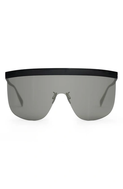 Celine Flat Top Sunglasses In Shiny Black / Gradient Smoke | ModeSens