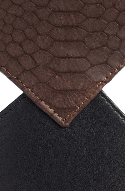 Shop Raina Two-tone Leather Corset Belt In Black/ Brown