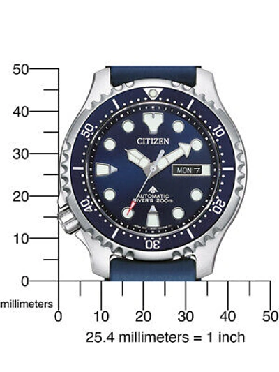 Pre-owned Citizen Blue Mens Analogue Watch Promaster Marine Ny0141-10le