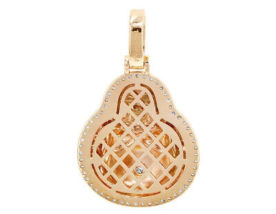 Pre-owned Jewelry Unlimited Men's Real Laughing Buddha Diamond Pendant 13/20 Ct 10k Yellow Gold 1.5" In H-i