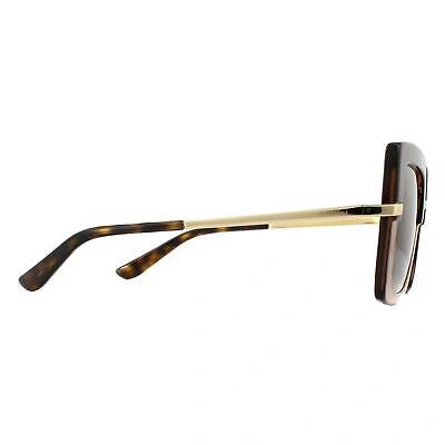 Pre-owned Dolce & Gabbana Sunglasses Dg4373 325613 Top Havana Transparent Brown Gradient