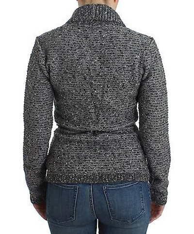 Pre-owned Roberto Cavalli Class  Cardigan Gray Wool Sweater Knit S. It44 /us10 / L Rrp $450