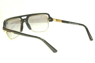 Pre-owned Cazal Mod 9087 Col.001 Gold Plated/black Gradient Authentc Sunglasses 58-20 In Gray