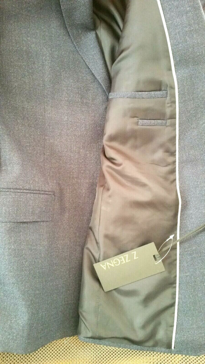 Pre-owned Z Zegna Zegna By Ermenegildo Zegna Men's Exclusive Blazer 100% Wool Blue 40r 8drp