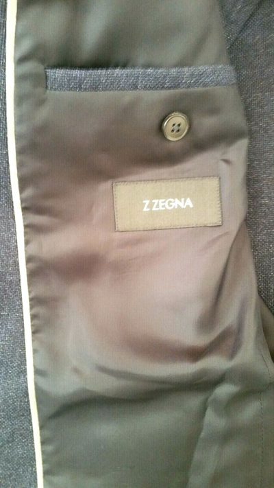 Pre-owned Z Zegna Zegna By Ermenegildo Zegna Men's Exclusive Blazer 100% Wool Blue 40r 8drp
