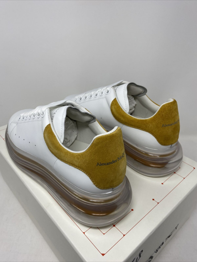Pre-owned Alexander Mcqueen Men's Gel Clear Sole Leather Sneakers Size 7 Us/ 40 Eu