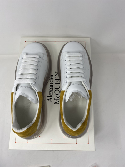 Pre-owned Alexander Mcqueen Men's Gel Clear Sole Leather Sneakers Size 7 Us/ 40 Eu