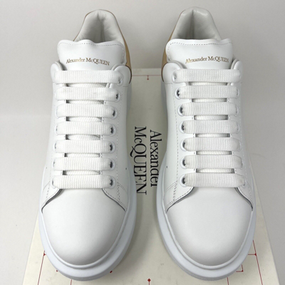 Pre-owned Alexander Mcqueen Women's Oversized Sneakers Size 40 Eu/ 10 Us White Gold