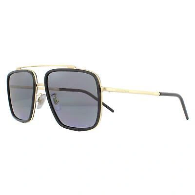 Pre-owned Dolce & Gabbana Sunglasses Dg2220 02/81 Gold And Black Brown Gradient Polarized