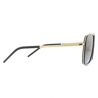 Pre-owned Dolce & Gabbana Sunglasses Dg2220 02/81 Gold And Black Brown Gradient Polarized