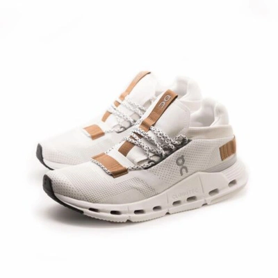 Pre-owned On Running Cloudnova Shoes In White Pearl Pecan Brand Women's Multiple Sizes