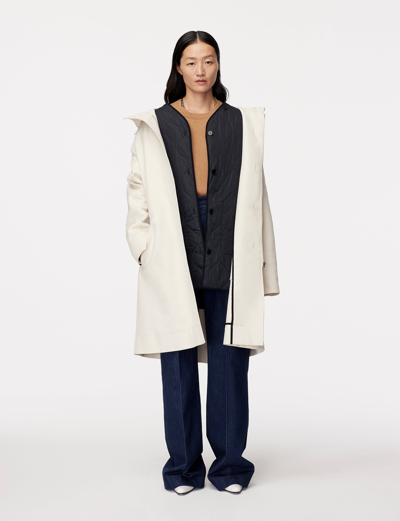 Another Tomorrow 3 In 1 Parka In Off White