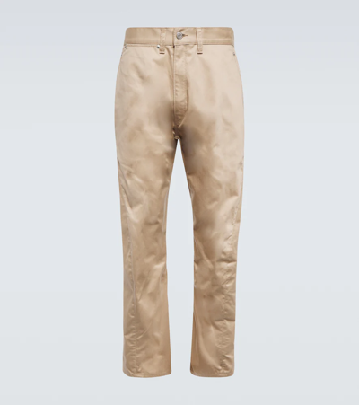 Shop Junya Watanabe X Levi's Straight Cotton Twill Pants In Beige