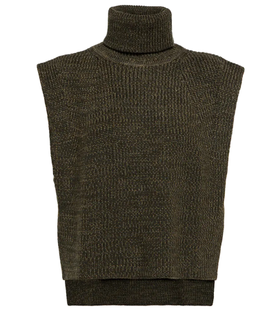 Shop Isabel Marant Étoile Megan Wool Tunic Sweater In Khaki