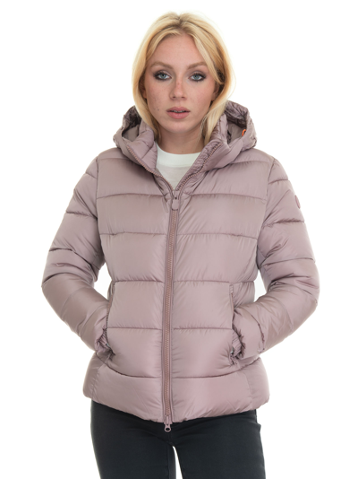 Shop Save The Duck Tess Quilted Jacket In Pink