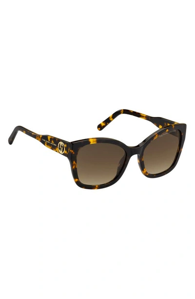 Shop Marc Jacobs 56mm Gradient Round Sunglasses In Havana / Brown Gradient