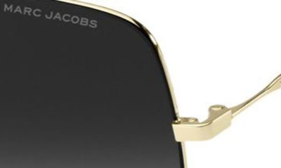 Shop Marc Jacobs 59mm Gradient Square Sunglasses In Gold Black / Grey Shaded