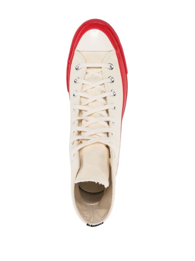 Shop Comme Des Garçons Play Comme Des Garcons Play Sneakers White