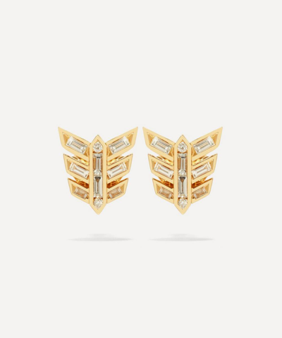 Shop Annoushka 18ct Gold Baguette Diamond Stud Earrings