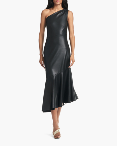 Shop Sachin & Babi Women's Harris Faux-leather Dress In Black