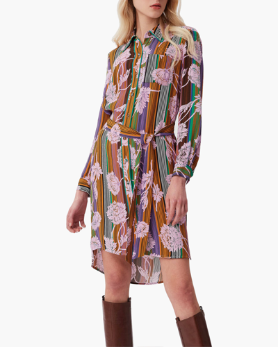 Shop Diane Von Furstenberg Women's Prita Shirt Dress In Multicolor