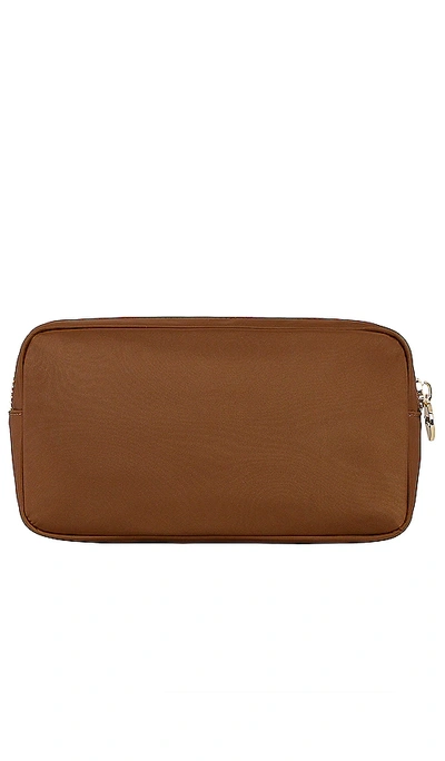 Shop Stoney Clover Lane Skin Small Pouch In Chocolate