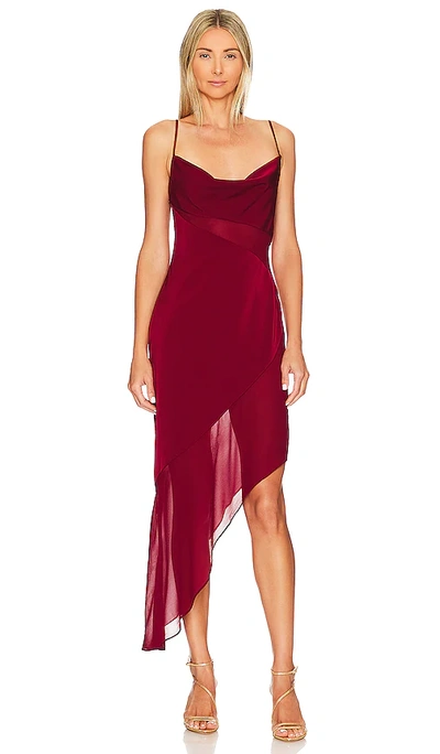 Shop Nbd Delfino Slip Dress In Burgundy