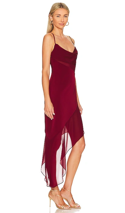Shop Nbd Delfino Slip Dress In Burgundy