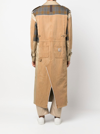 Shop Junya Watanabe Wool Coat In Beige