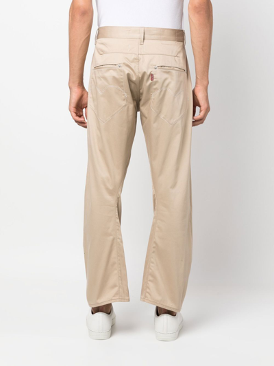 Shop Junya Watanabe Cotton Trousers In Beige