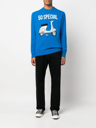 Shop Mc2 Saint Barth Cotton Sweater In Blue