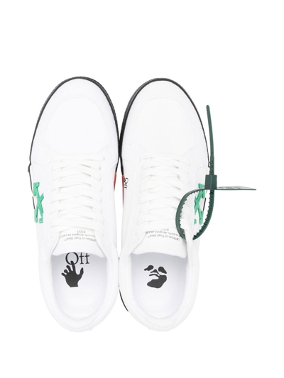 Shop Off-white Vulcanized Arrows-motif Canvas Low-top Sneakers