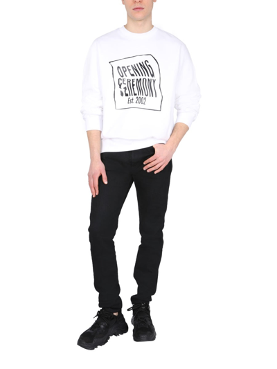 Shop Opening Ceremony Crew Neck Sweatshirt In White