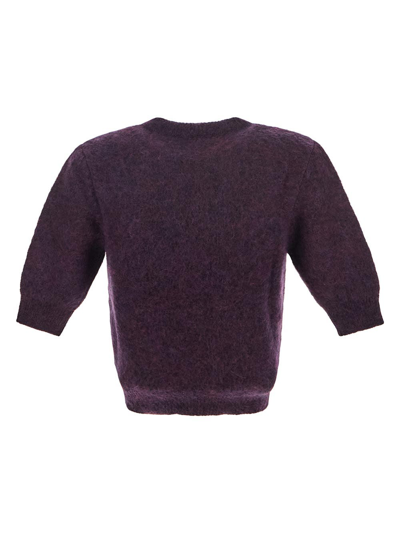 Shop Alessandra Rich Knitted Jumper In Purple
