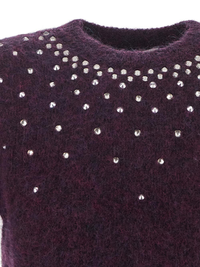 Shop Alessandra Rich Knitted Jumper In Purple