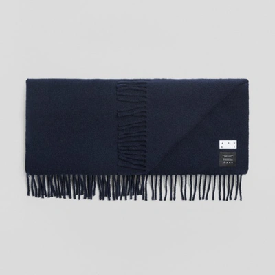 Shop Asket The Oversized Cashmere Wool Scarf Dark Navy