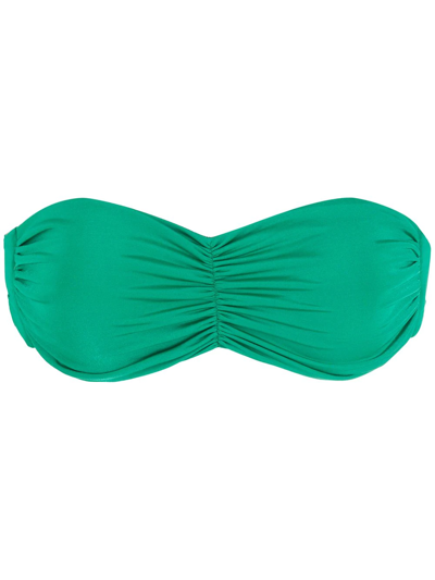 Shop Clube Bossa Venet Ruched Bikini Top In Green